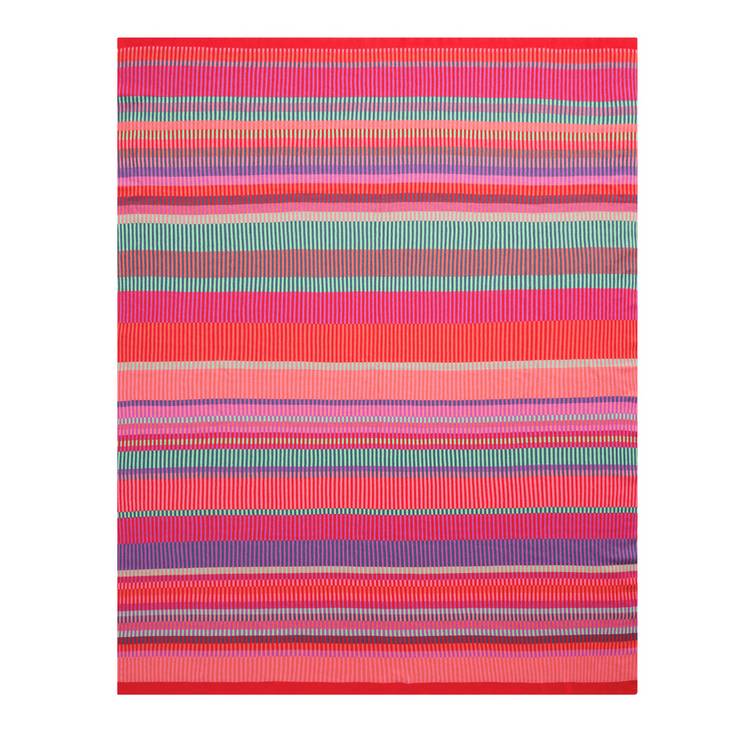 Margo Selby knitted throw red 150x125cm, imported from the UK