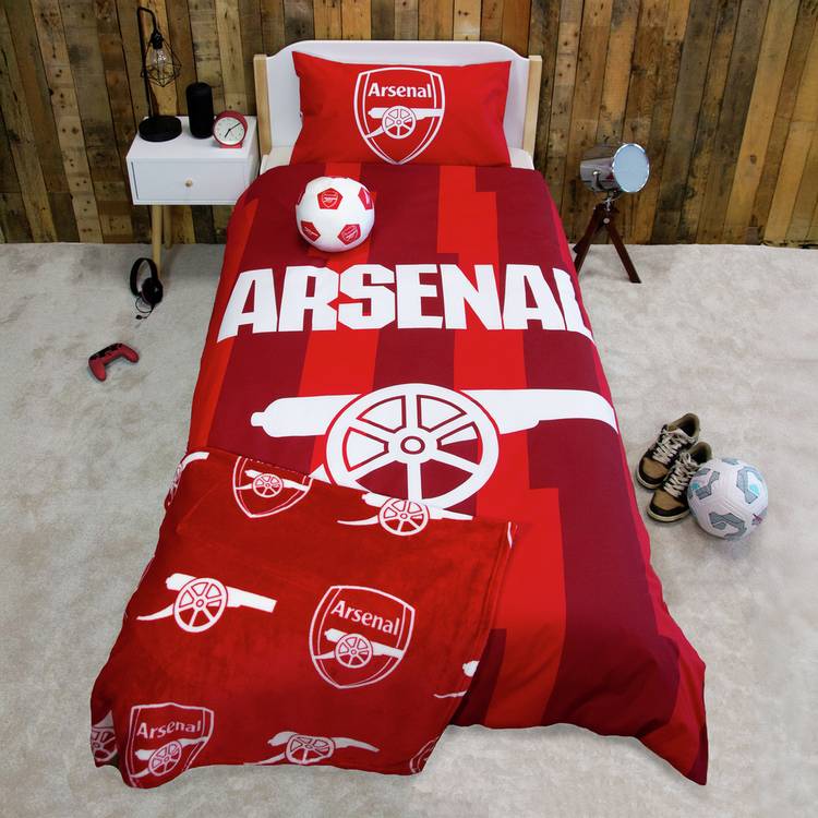 Arsenal FC kids bedding set single duvet cover and pillowcase, UK version