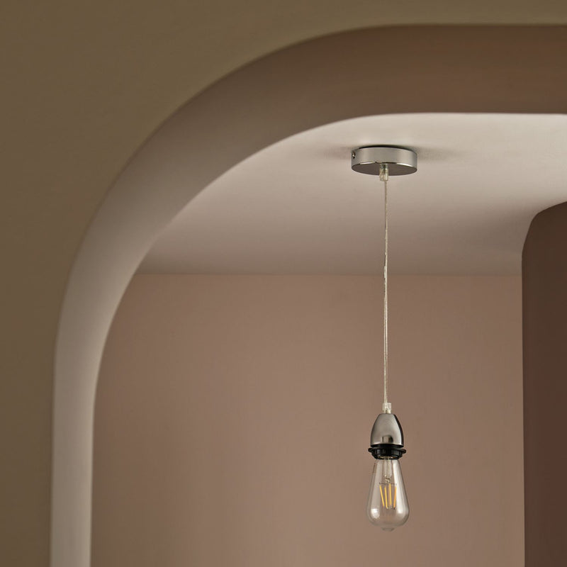 Habitat polished chrome pendant light with adjustable drop, UK version