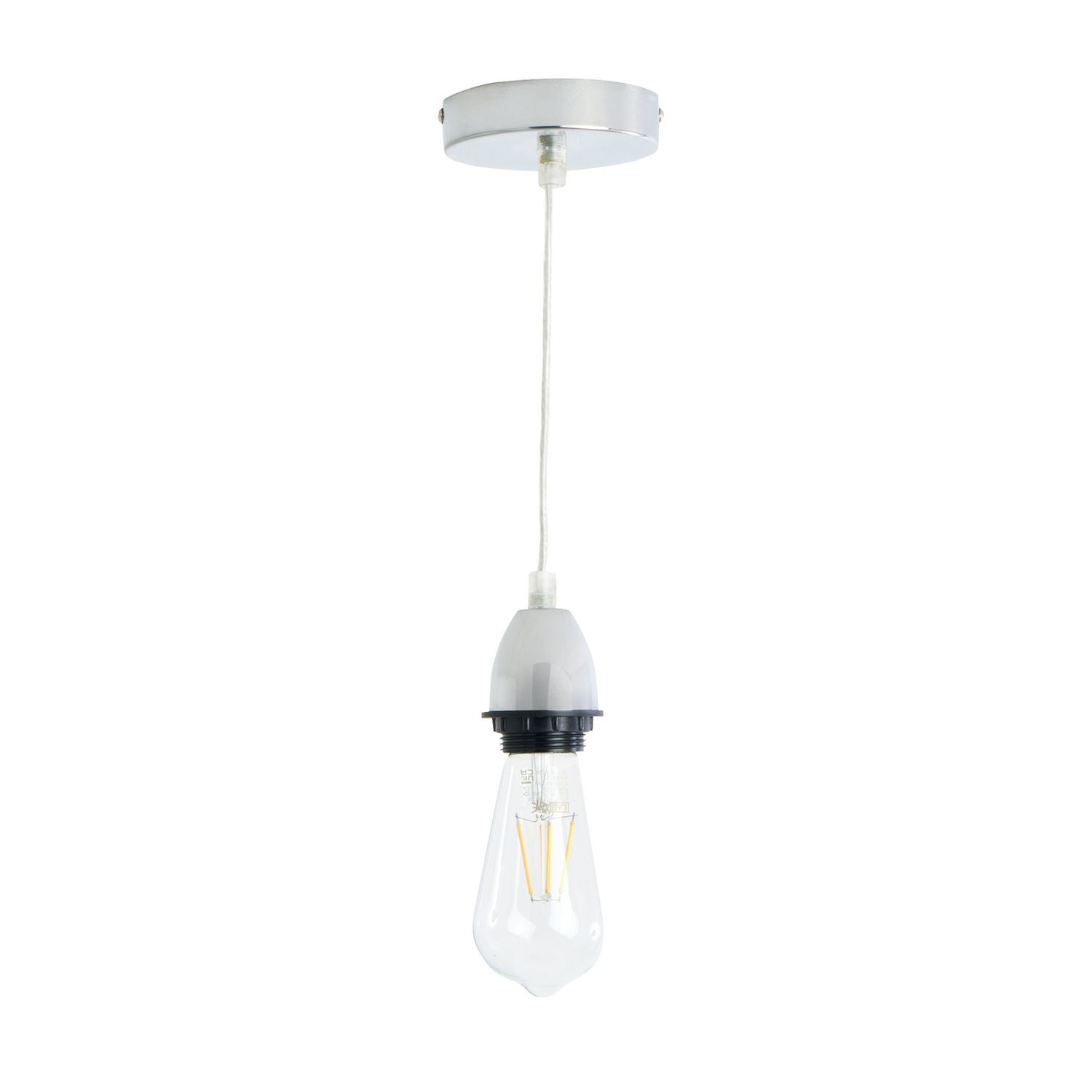 Habitat polished chrome pendant light with adjustable drop, UK version