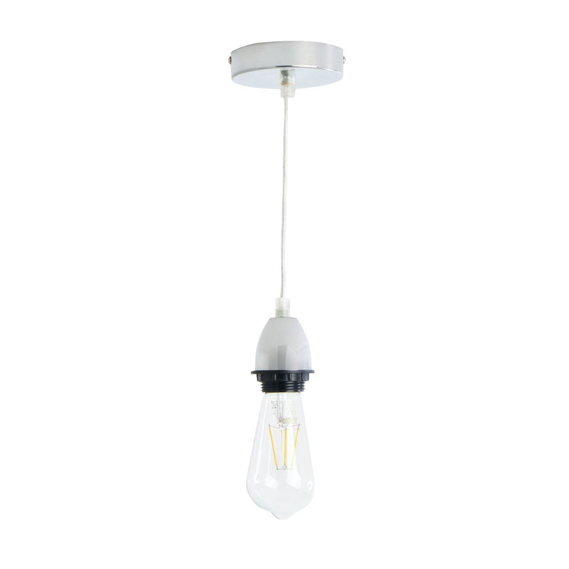 Habitat polished chrome pendant light with adjustable drop, UK version