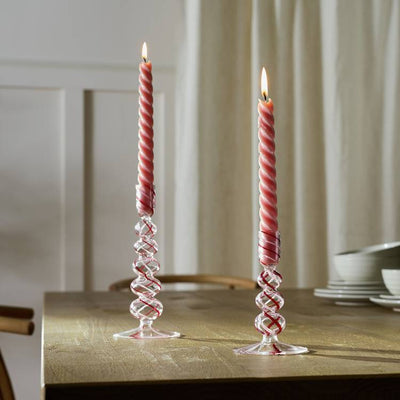 Argos Habitat Swirled Glass Small Candlestick 15cm- Buy online at McGrocer