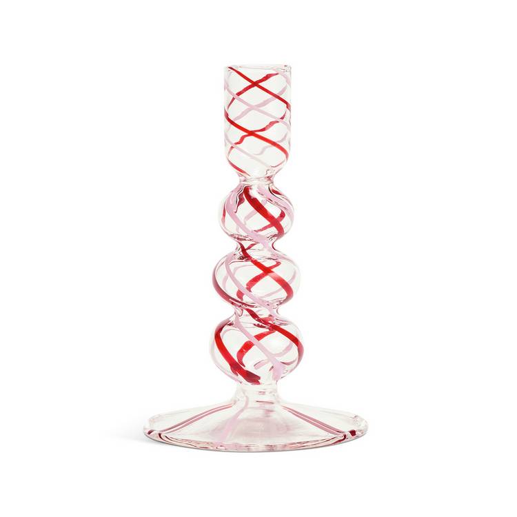 Habitat swirled glass small candle stick (British brand)