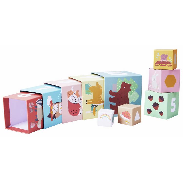 Chad Valley woodland stacking blocks 10 pieces, UK version