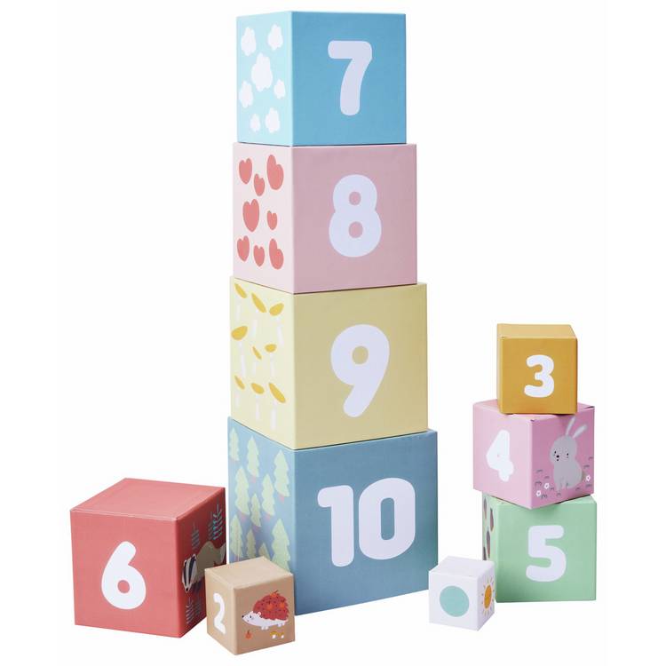 Chad Valley woodland stacking blocks 10 pieces, UK version