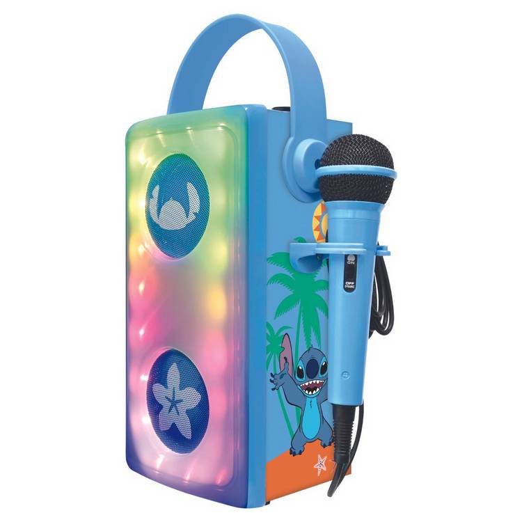 Disney Stitch themed karaoke Bluetooth speaker with microphone (British brand)