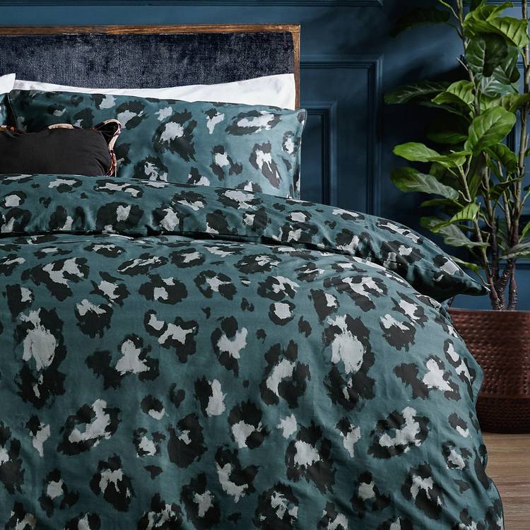 furn True Leopard Print single duvet cover set, imported from the UK
