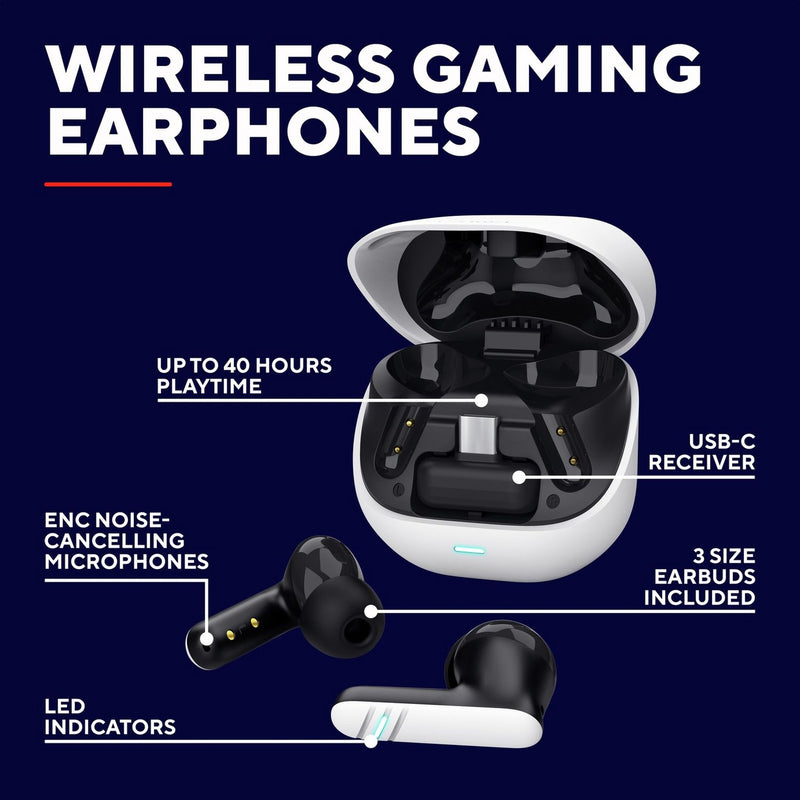 Trust GXT Oxxie wireless gaming earphones white, imported from the UK