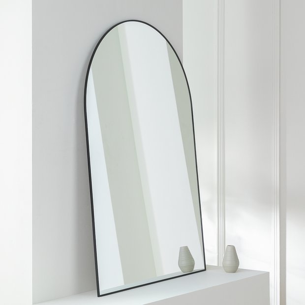 Habitat black arch wall mirror 100x70cm (British brand)