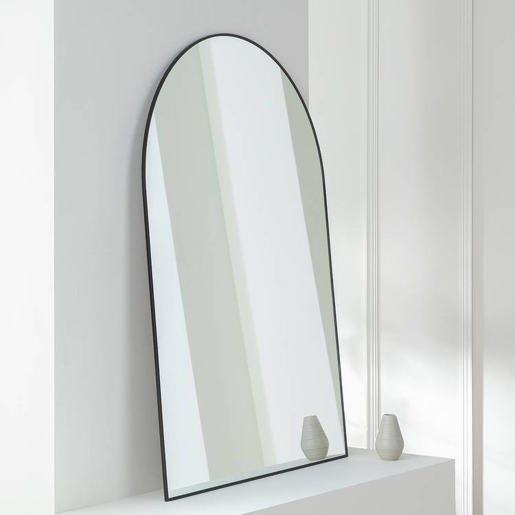 Habitat black arch wall mirror 100x70cm (British brand)