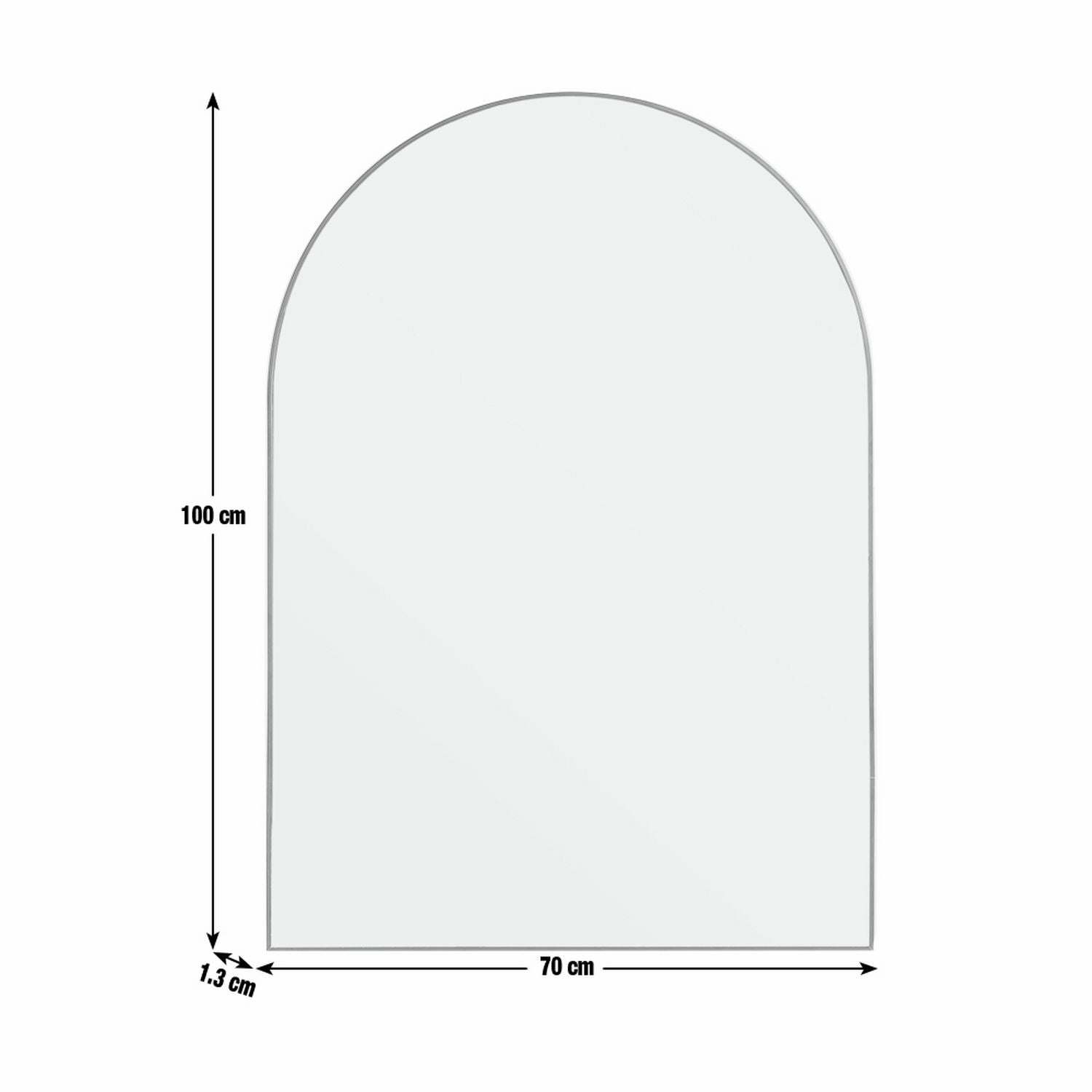Habitat black arch wall mirror 100x70cm (British brand)