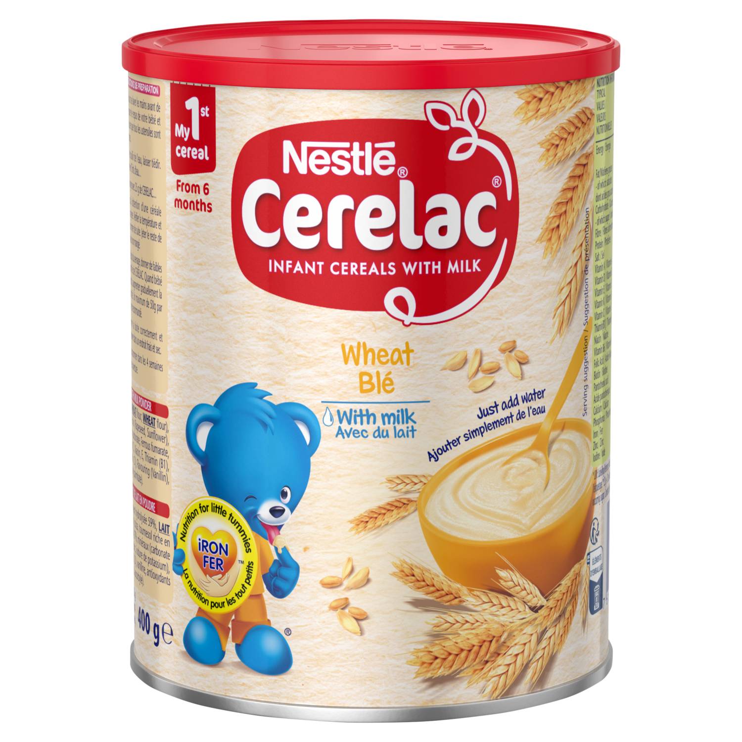 Nestle baby cereal Wheat with Milk 400g, UK version