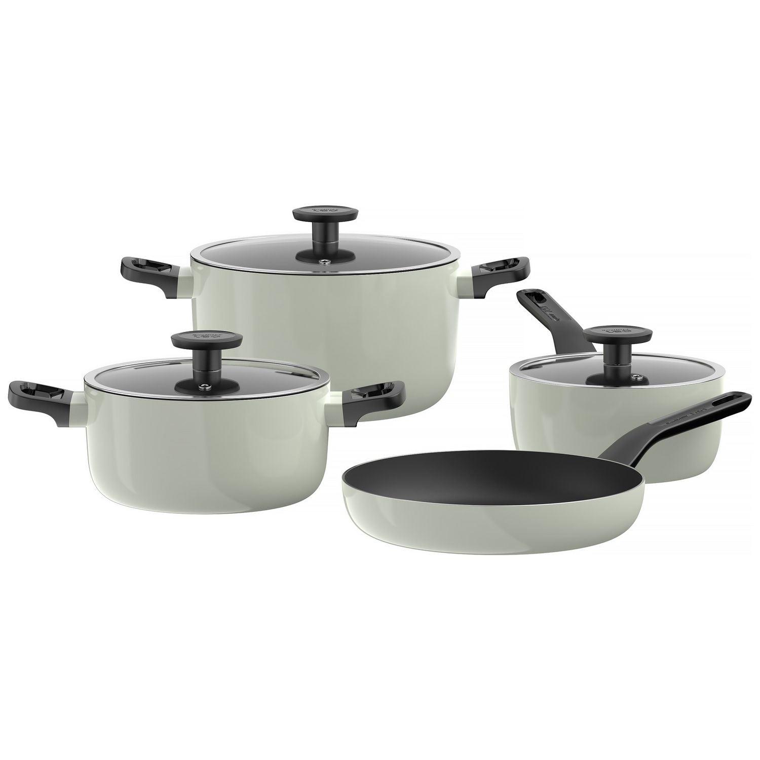 BergHOFF Glints cookware set sage green 4 piece - British product