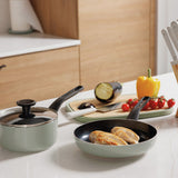 BergHOFF Glints cookware set sage green 4 piece - British product