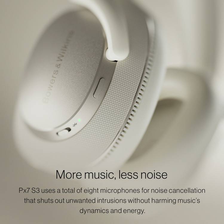 Bowers & Wilkins Px7 S3 over-ear wireless headphones white, UK version