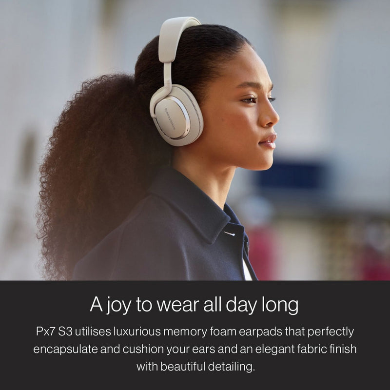 Bowers & Wilkins Px7 S3 over-ear wireless headphones white, UK version