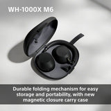 Sony WH-1000XM6 noise cancelling wireless headphones black (British brand)