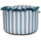 Rucomfy Fabric Pouffe Blue & White - British product