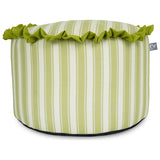 rucomfy fabric pouffe in green and white, UK version
