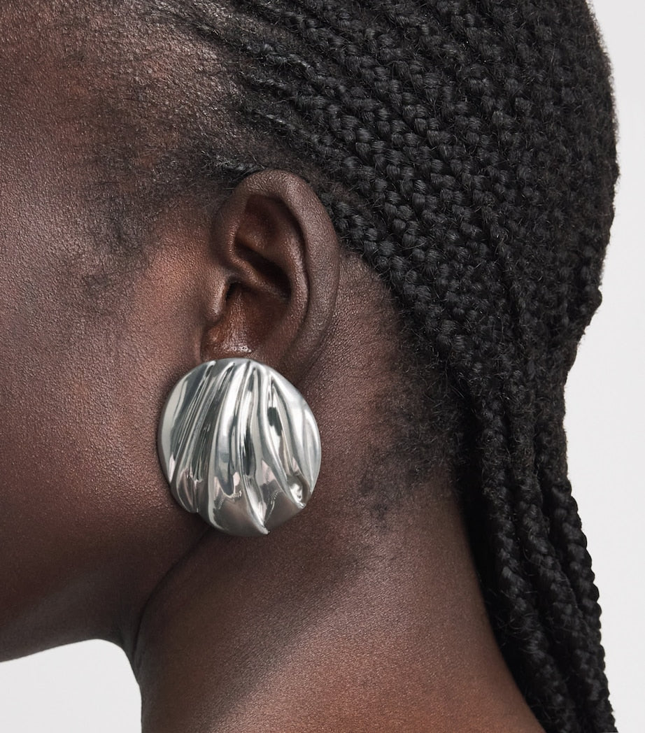 Chloé Pleats clip-on earrings - imported from the UK