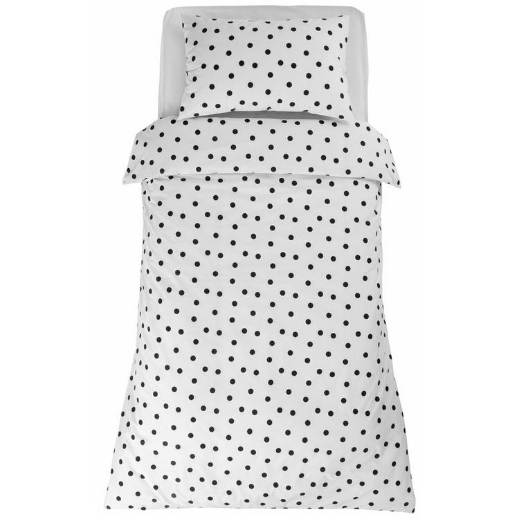 Argos Home reversible spots bedding set single - British product