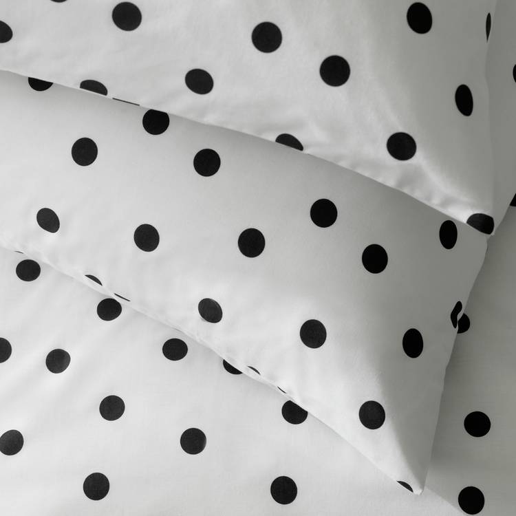 Argos Home reversible spots bedding set single - British product