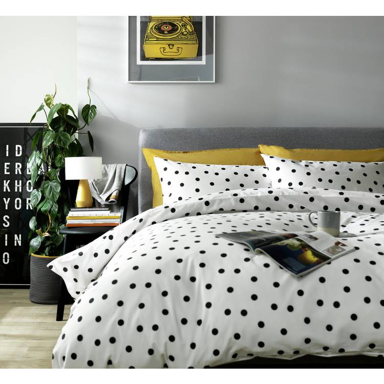 Argos Home reversible spots bedding set single - British product