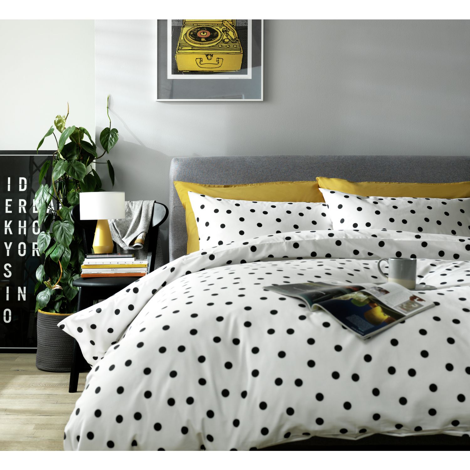 Argos Home reversible spots bedding set single - British product