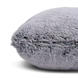 Habitat Faux Fur Tipped Cushion - Charcoal - 43x43cm
