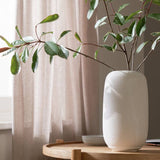 Habitat large ribbed ceramic vase natural 27cm, UK version