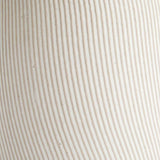 Habitat large ribbed ceramic vase natural 27cm, UK version