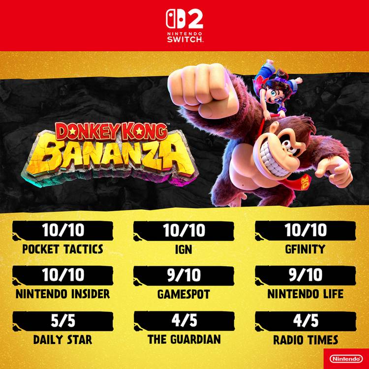Nintendo Donkey Kong Bananza Switch 2 game imported from the UK