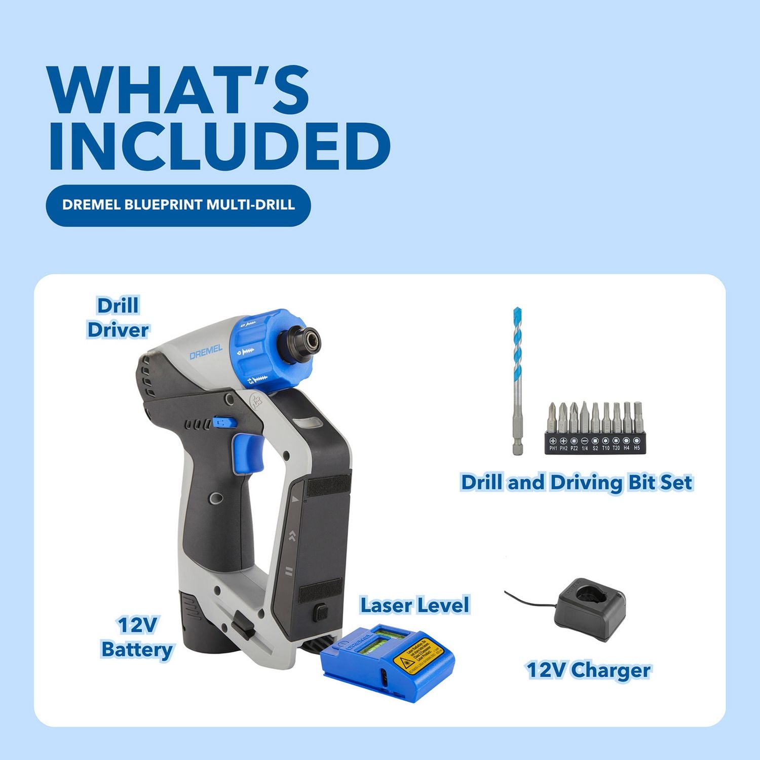 Dremel Blueprint 3-in-1 drill kit 12V, UK version