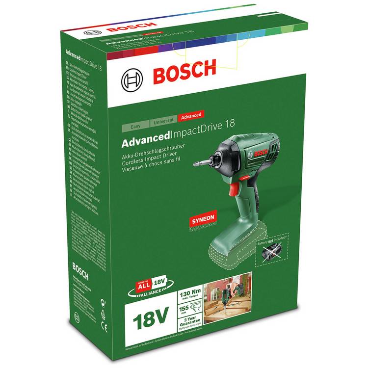 Bosch Advanced Impact Drive cordless drill driver compact, imported from the UK