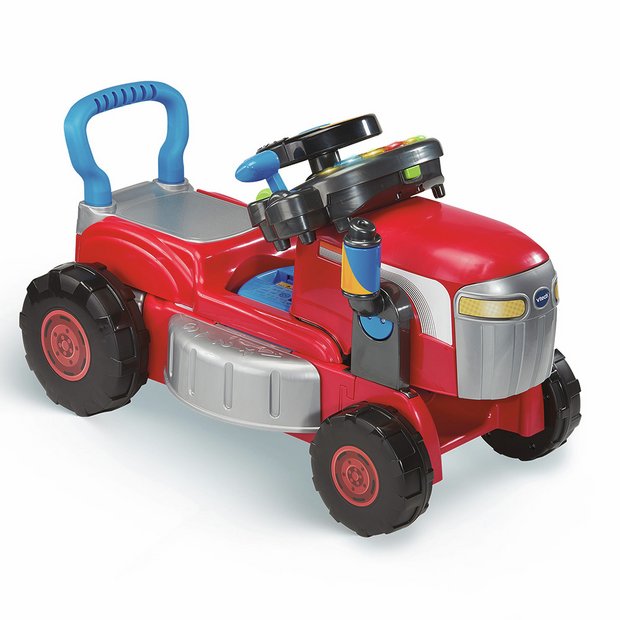 VTech Mow and Grow Tractor interactive ride-on toy for toddlers - British product