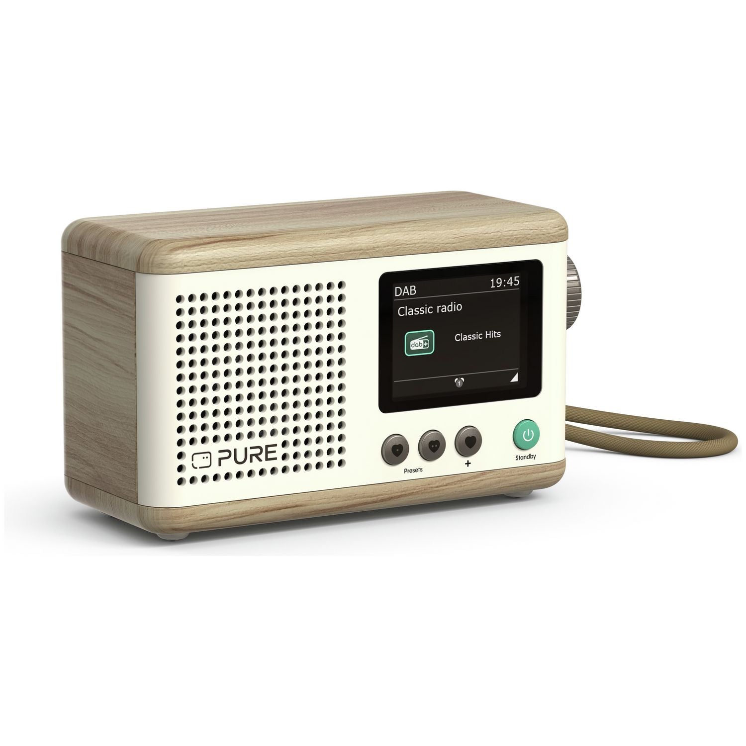 Pure Classic Mini portable DAB/FM/Bluetooth radio Oak (British brand)