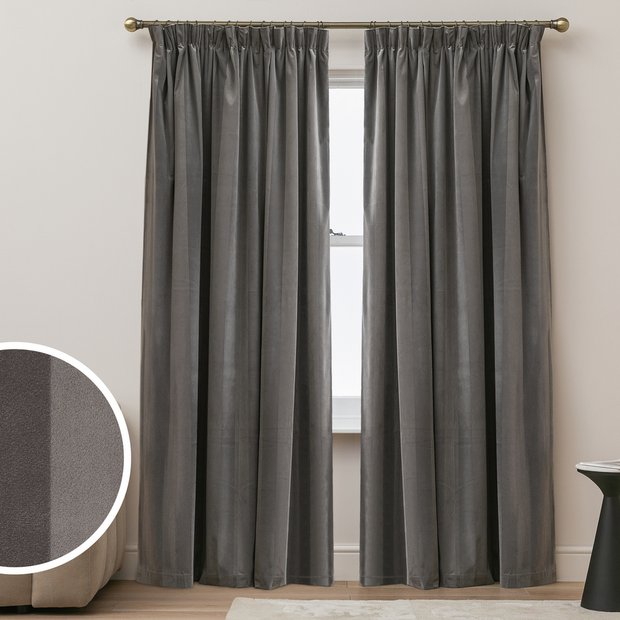 Argos Home blackout curtains grey 117x137cm, imported from the UK