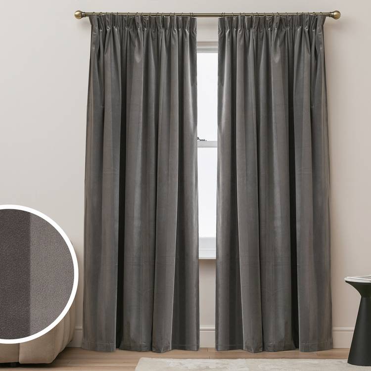Argos Home blackout curtains grey 117x137cm, imported from the UK