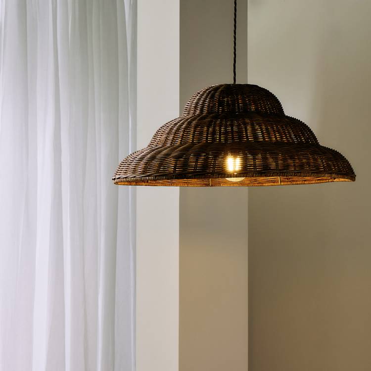 Habitat easy fit rattan lampshade 50cm - British product