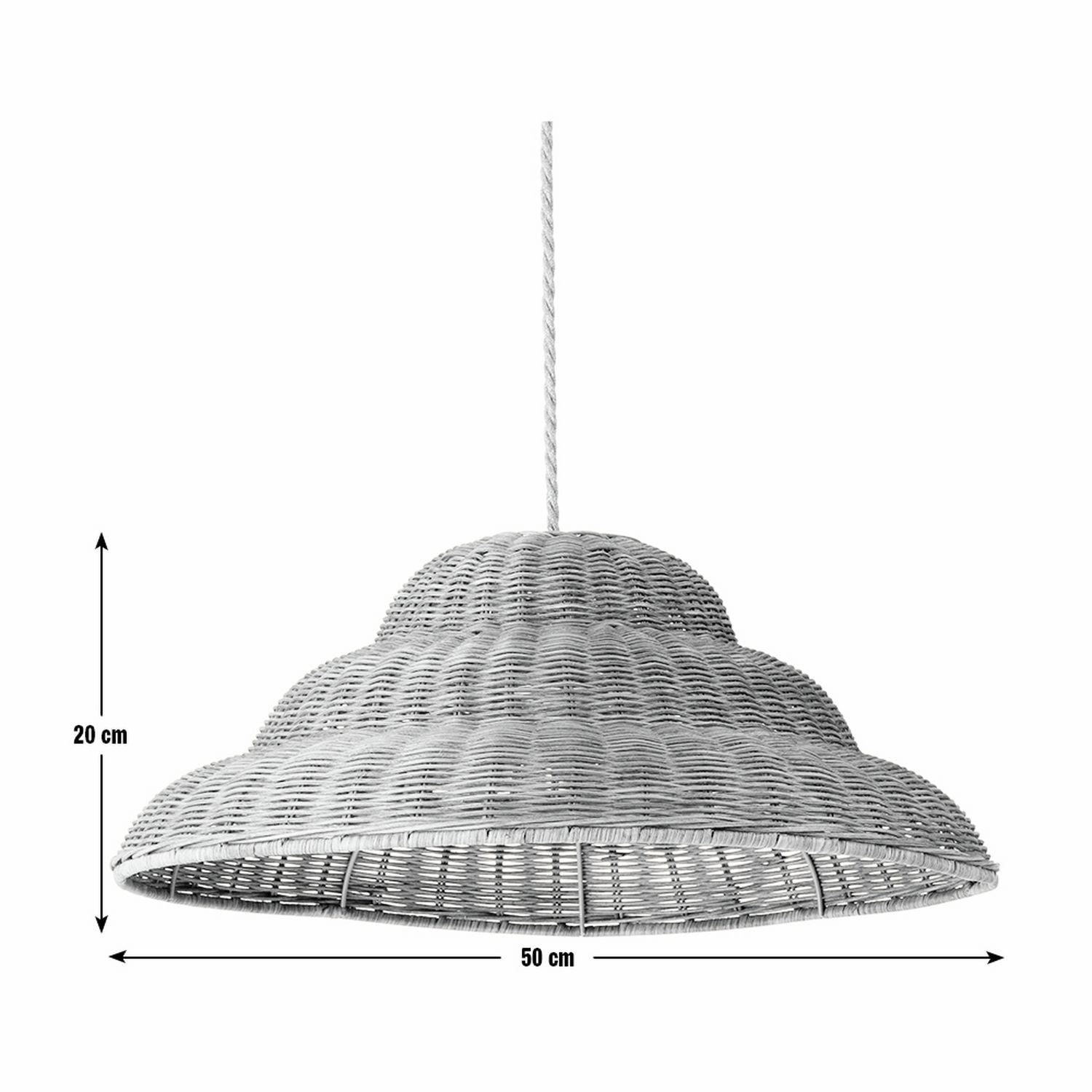 Habitat easy fit rattan lampshade 50cm - British product