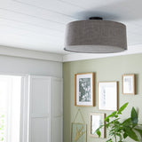 Argos Home flush ceiling light black and grey 46cm (British brand)