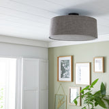 Argos Home flush ceiling light black and grey 46cm (British brand)