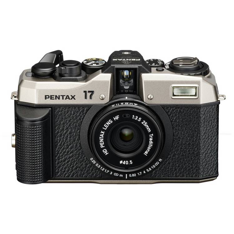 Pentax 17 compact film camera black and silver, imported from the UK