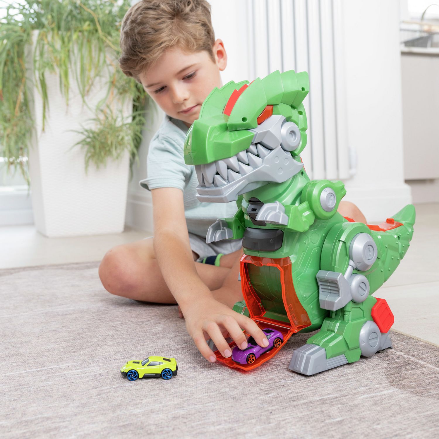 Teamsterz Robo Wreckerz Mega Rex motorised dinosaur toy, UK version