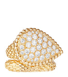Boucheron yellow gold diamond serpent ring, imported from the UK