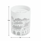 Habitat Santorini ceramic candle in blue and white holder, imported from the UK
