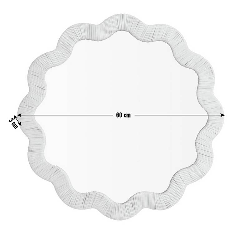Habitat round wavy wall mirror 60x60cm, UK version