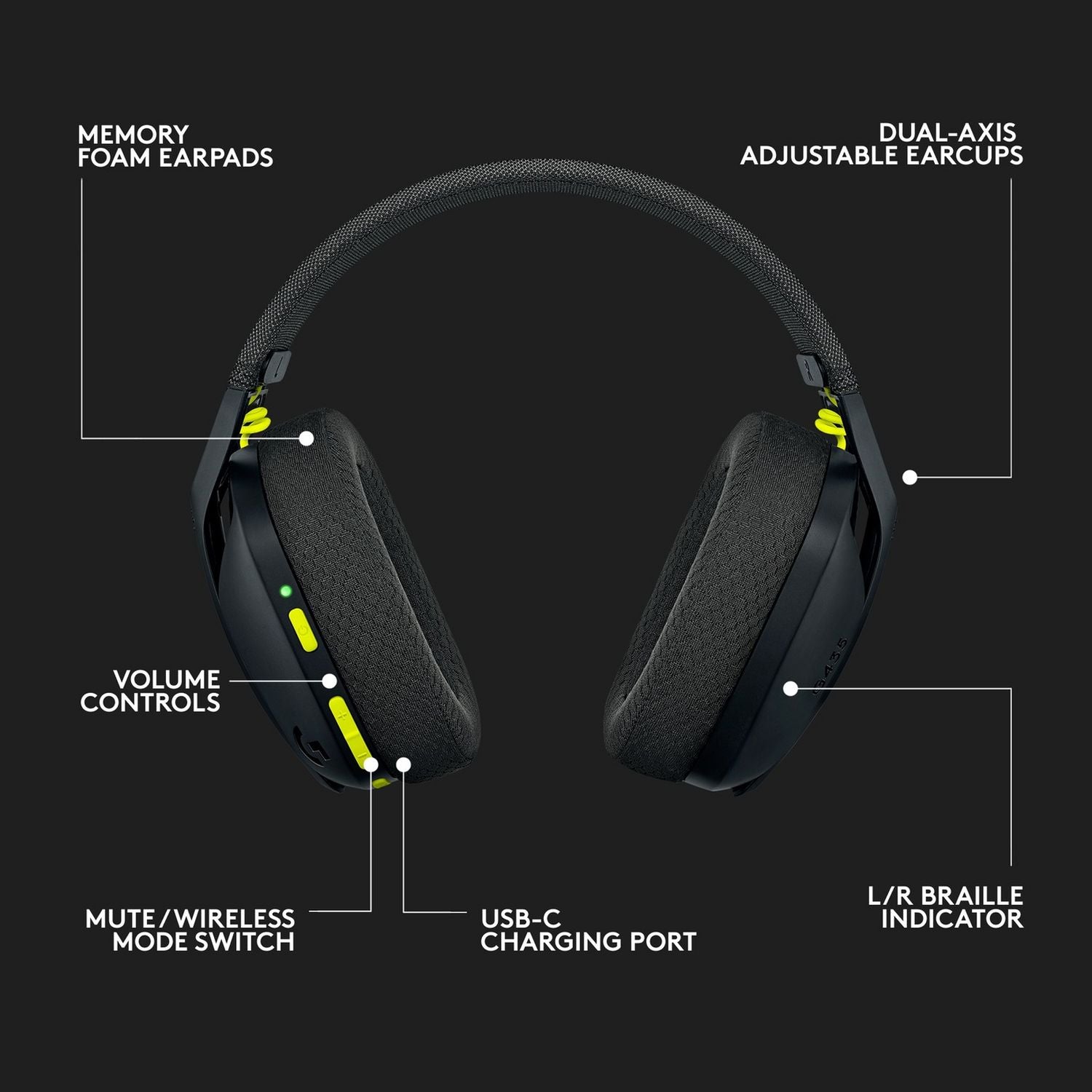 Logitech G435 wireless gaming headset (British brand)