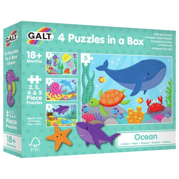 Galt Ocean In A Box dinosaur puzzle set, imported from the UK