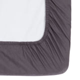 Habitat Brushed Cotton Plain Charcoal Fitted Sheet-Single